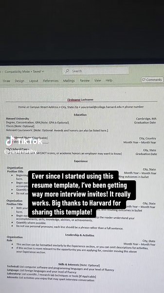 Transform Your Job Search with the HARVARD Resume Template