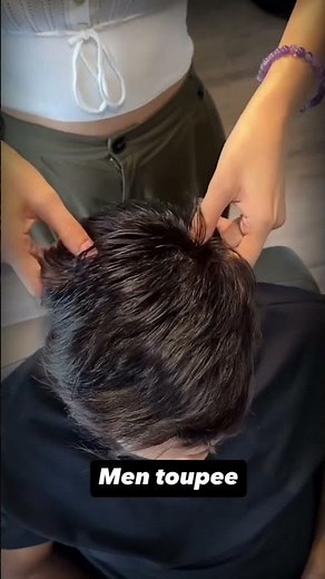 Men's Toupee Application | Seamless Coverage for Crown Baldness #hairmarc