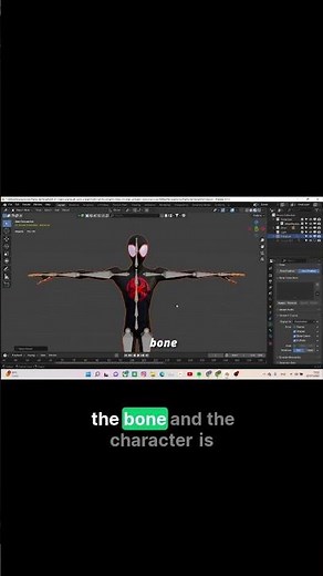 Binding Mesh to Bones with Automatic Weights #shortcuthacks #blenderbeginner #cgi
