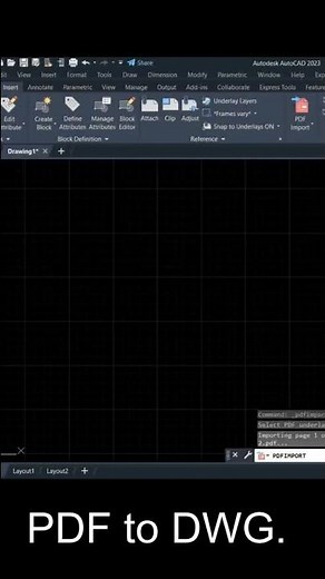 pdf to dwg | convert pdf to autocad drawing | pdf to autocad | pdf to dwg in autocad 2023 #autocad