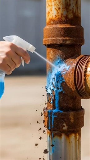 Old Steel Water Pipe Spray Cleaning — Most Satisfying Rust Removal Video!