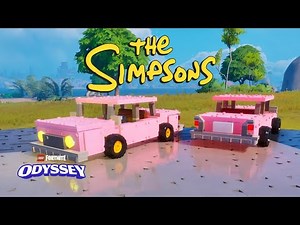 🚗🏠 The Simpsons Car Tutorial in LEGO Fortnite! 🚗💛
