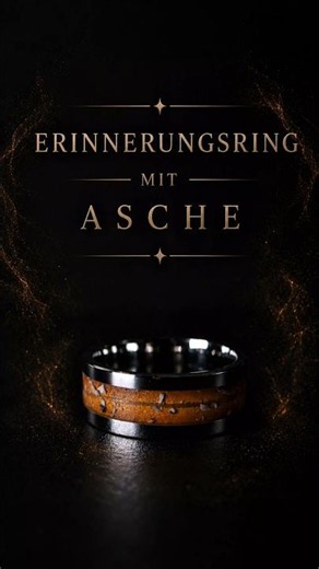 Aus Asche wird Erinnerung. Handgefertigter Erinnerungsring mit Asche. Modell Amber.