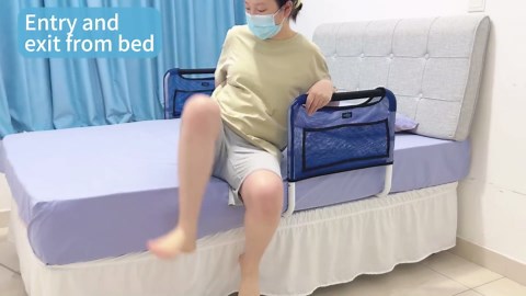 Mybow Double Bed Rail, U Bar for Medical Bedside Safety Assisting Rails, Railing Support for Elderly Adults Under Mattress Handrail, Hospital Dual Bed Rails for Seniors Twin Full Queen Adjustable Rail