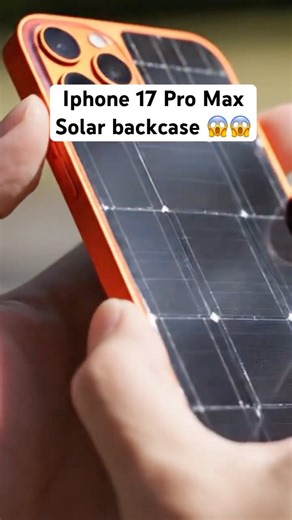 iPhone 17 Pro Max Solar Powered Back Panel Charging Innovation #shorts #iphone17 #apple