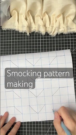 Smocking pattern making #patternmaking #smocking #smockingtechnique #fabricmanipulation