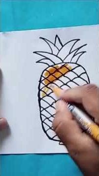 How to draw a pineapple 🍍