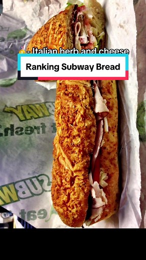 Ranking all the Subway bread options #foodreview #subway #ranking | honey oat bread subway