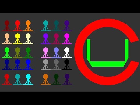 Stickman RTTB Run Race ASMR In Algodoo - Algicosathlon Day 69