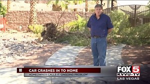 282K views · 1K reactions | This is a unique problem: A Henderson homeowner says cars keep crashing into his house. Abby Theodros explains why. Read the story here: https://bit.ly/2maufJj | FOX5 Las Vegas | Facebook