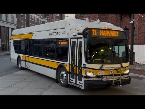 BRAND NEW ELECTRIC BUS (MBTA New Flyer XE40 Bus Ride) Route 71
