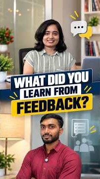 How Did You Turn Feedback Into Improvement? #interview #mock #hrround