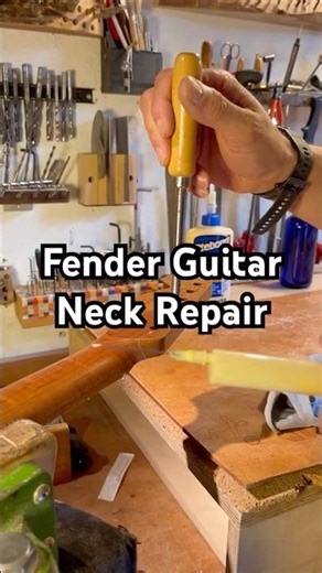 Fender Stratocaster Neck Repair #craft #guitar #repair