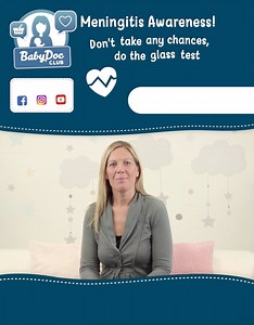 5.4K views · 27 reactions | **MENINGITIS AWARENESS** Spot a RASH?...know how to act FAST! ⏰⚠️ The simple GLASS TEST is a MUST know for mums, dads, minders! Watch now and share to be aware! 拏⬇️ | BabyDoc Club IRL | Facebook