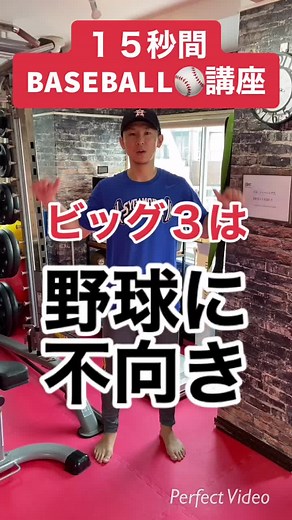 #野球 #ビッグ3 #スクワット #デッドリフト #ベンチプレス #15秒間baseball講座 #林泰祐のベースボール大学