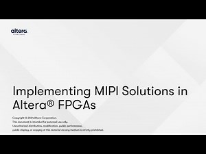 Implementing MIPI Solutions in Altera® FPGAs