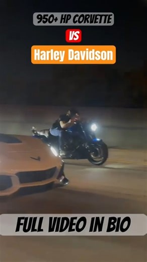 950 HP Corvette ZR1 VS Harley Davidson built by All American Cycle. #corvette #harleydavidson | Ridewithalan
