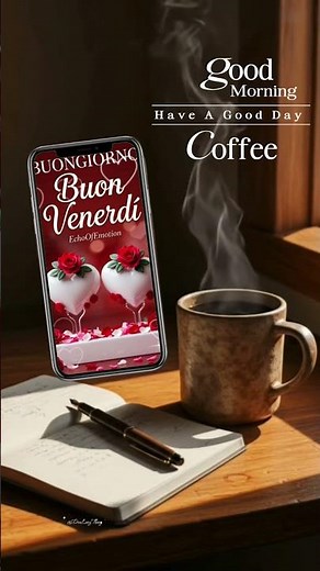 BUONGIORNO con un sorriso e un caffè☕️Good Morning with a Smile and Coffee☕️