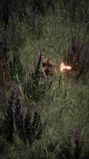 Military Exercise in Dense Grass Field