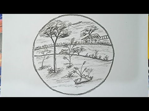beginner's way of learning to draw hill views