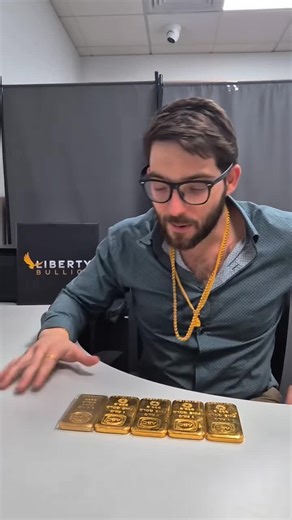 5 x 1kg Gold bars- 4 ABC bars and 1 Perth Mint. #Gold #Silver #Bullion #PerthMint