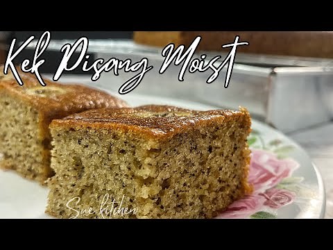 Resepi Kek Pisang Moist/ Banana Moist Cake Recipe (Sukatan Cawan/ Cara buat kek pisang guna blander)