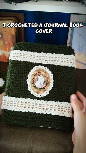 i crocheted a journal book cover ✨ #crochet #handmade #journal
