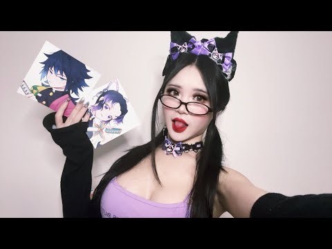 SANRIO KUROMI ART CLASS: Learn Chinese & DIY Decorate my Stream Setup with my Favorite Anime Art 💜