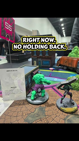 No mercy 👊🏽 Bruce and his cousin put Maestro through a full durability test… but with a little clean up—heroes prevail. 👊🏽#adepticon #mcp #marvelcrisisprotocol #tabletopgames #tabletopgaming