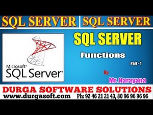 Sql Server tutorial || onlinetraining|| functions Part-1 by Narayana