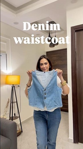 Styling my denim waistcoat ✨ #fashion #denim #ootd