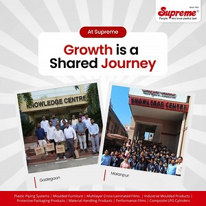 26K views · 130 reactions | Building knowledge, shaping expertise. Supreme’s Knowledge Centres are empowering professionals with hands-on expertise in plumbing, construction, and engineering. #SupremeIndustries #KnowledgeCentres #EmpoweingGrowth #BuildingGrowth #Gadegaon #Malanpur #Kharagpur #Ernakulam #Erode #Plumbers #Contractors #Dealers #Architects #Consultants | Supreme Pipes | Facebook