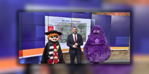 Grimace and Hamburglar stop by to announce our ‘Color The Weather’ collab with McDonald’s!