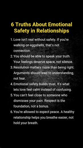 15K views · 181 reactions | 6 Truths About Emotional Safety in...
