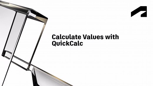 Calculate values with QuickCalc | Autodesk