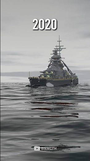 My evolution of "BISMARCK" in Minecraft !!