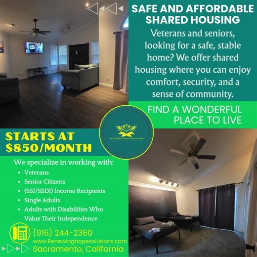 Are you a veteran, senior, or individual with disabilities looking for a supportive, comfortable place to call home? We provide shared housing that offers safety, dignity, and a strong sense of community. Whether you need long-term support or simply a place to settle, we are here to help you find a comfortable and stable environment where you can thrive. #SharedHousing #VeteransHousing #SeniorHousing #DisabilityHousing #IndependentLiving #AffordableHousing #StableHousing #ComfortableLiving #Dign