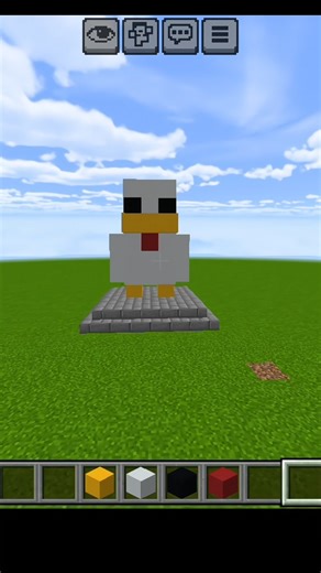 Minecraft Chicken Statue #shorts #minecraftstatue