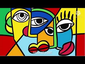 How to Draw Cubism Picasso inspired modern art portrait | Cubism face art lesson step by step