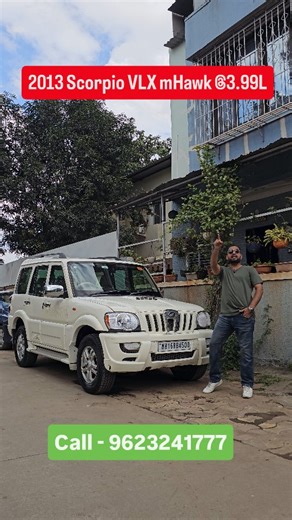 Call - 9623241777, 8888857988 Mahindra Scorpio VLX Reg - May 2013 2 Owner 147000KM Diesel - 2.2 mHawk Manual Transmission Brand New Tyres Mint Condition Price - 3.99 Lakhs Note - Fix Price Non Negotiable. Loan facility Available All over Maharashtra. #mahindra #scorpio #scorpiolover #suv #shetkari #kisan #carobar #viral #carporn #forsale #cars #cardealer #explore #sale | Carobar