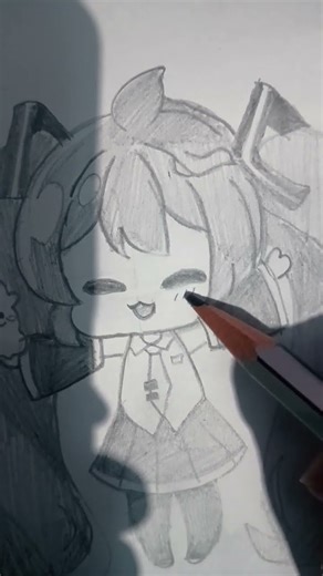 Hatsune Miku face drawing # Cute # Anime 🩵✨