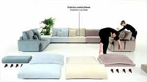 Multiform and multicolour, Ecléctico is the sofa that takes different forms in a few steps: minimal,informal and comfort. | Ditre Italia