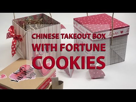 How To Make Chinese Takeout Boxes With Fortune Cookies - Paper Crafting