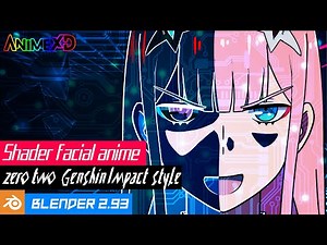 Shader facial anime Genshin Impact in blender
