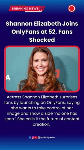 Shannon Elizabeth Joins OnlyFans at 52, Fans Shocked #ShannonElizabeth #shorts