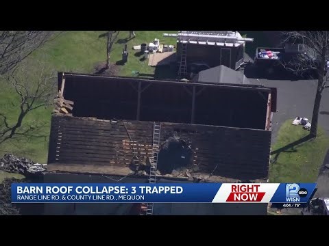 Mequon barn roof collapse injures 7 workers during re-shingling project