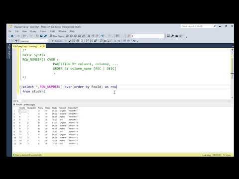 How to Generate Row Numbers in MS SQL Server (Ad Hoc Query) | ROW_NUMBER() #video #sqlserver #sql