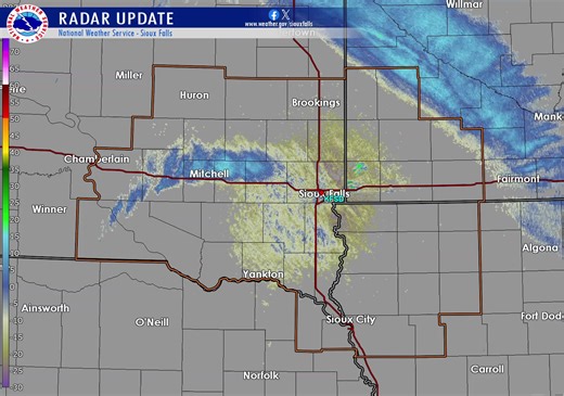 7:44 PM Sunday December 28, 2025: A band of heavier snow is starting to pivot into southwest Minnesota this evening and will gradually push south-southeastward over the next few hours. This snow combined with the ongoing strong winds will result in near-blizzard to blizzard conditions over parts of southwest Minnesota and nearby parts of northwest Iowa where a Blizzard Warning remains in effect until 6 am tomorrow. | US National Weather Service Sioux Falls South Dakota