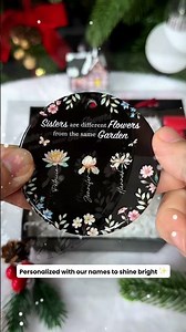 Celebrate Sisterhood with Personalized Floral Ceramic Ornaments
