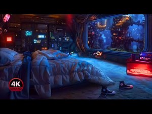 Cyberpunk Window Underwater Abyss 4K 🌊 | Fake Window for Sleep & Deep Focus Ambience
